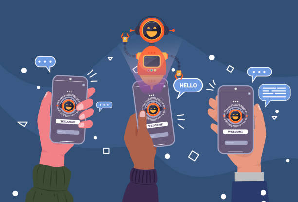 ai chatbot network solutions, seamless data integration. future-ready connectivity. - 營銷 幅插畫檔、美工圖案、卡通及圖標