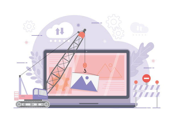 正在建設(shè)概念。 - 網(wǎng)站門戶平臺搭建 幅插畫檔、美工圖案、卡通及圖標