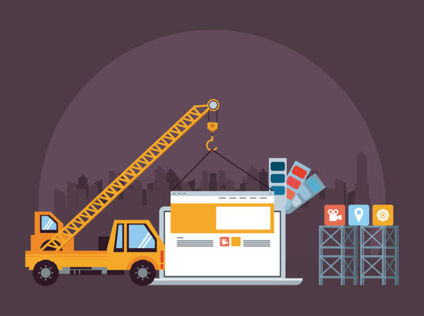 技術(shù)設(shè)備筆記本電腦維護(hù)卡通 - 網(wǎng)站門戶平臺(tái)搭建 幅插畫檔、美工圖案、卡通及圖標(biāo)